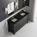 James Martin Brookfield 72 Inch Double Vanity in Black Onyx With Phantome Eclos Top
