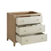 James Martin Celeste 36 Inch Single Vanity in Sunwashed Oak With Embossed Shagreen Corner View Open Drawers