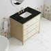 James Martin Celeste 36" Single Vanity in Sunwashed Oak With Embossed Shagreen With Phantome Eclos Top