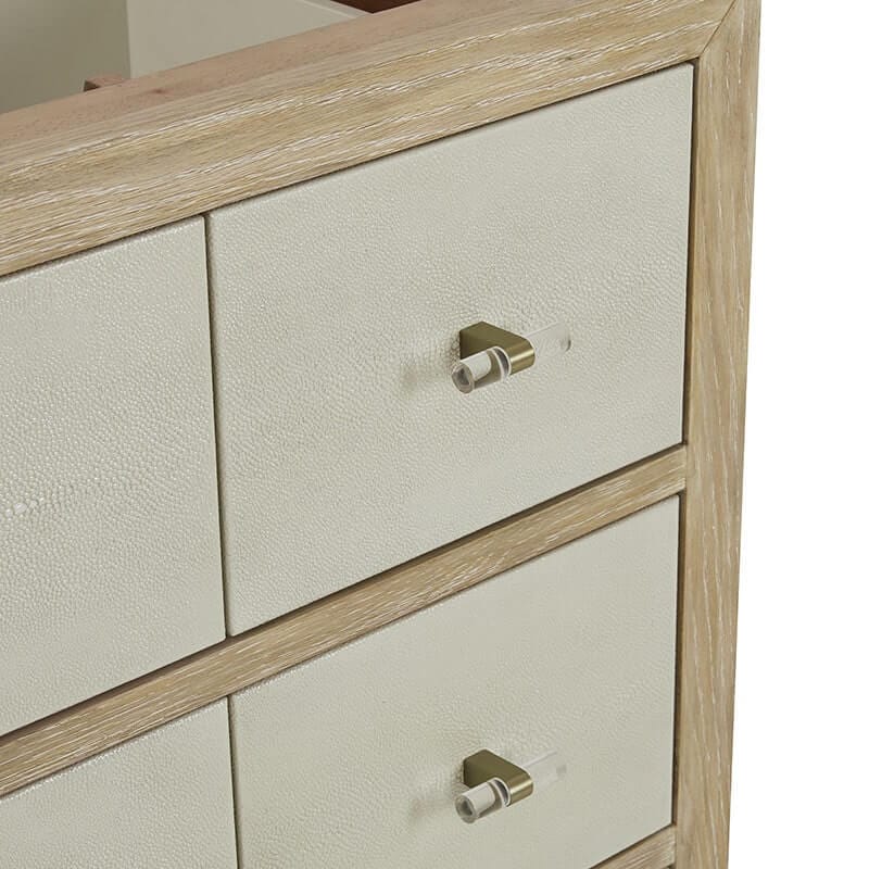 James Martin Celeste 48" Single Vanity Sunwashed Oak With Embossed Shagreen Toggle Style Knobs