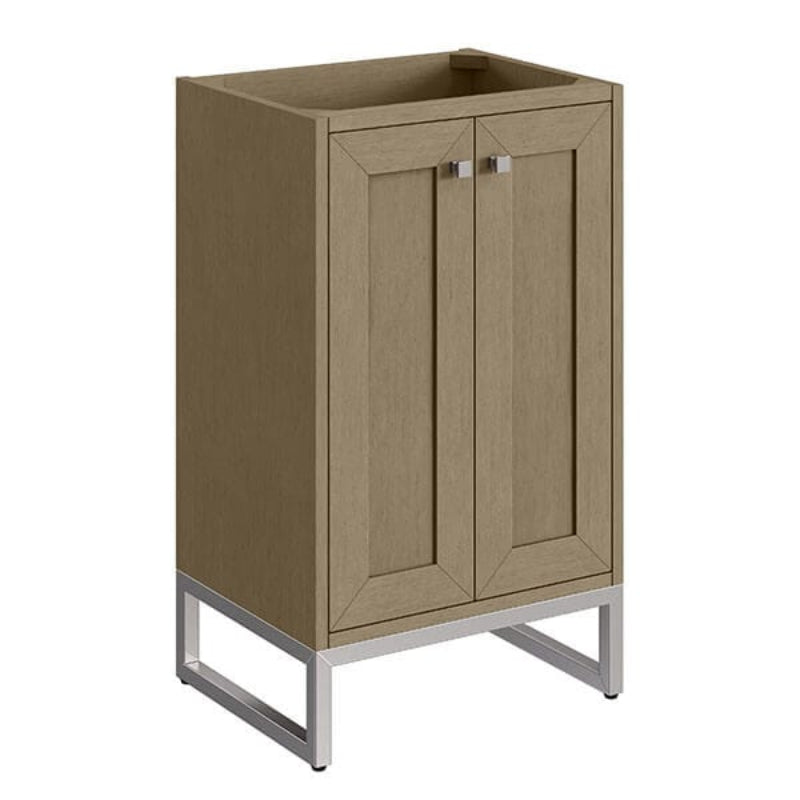 James Martin Chianti 20 Inch Single Vanity Walnut Whisper Brushed Nickel