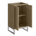 James Martin Chianti 20 Single Vanity Walnut Whisper Brushed Nickel Open Cabinet
