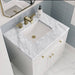 James Martin Chicago 30 Inch Single Vanity in Glossy White With Carrara Marble Top