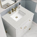 James Martin Chicago 30 Inch Single Vanity in Glossy White With Lime Delight Silestone Top