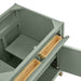 James Martin Chicago 30 Inch Single Vanity in Smokey Celadon Top Row Tip Out Drawer