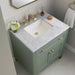 James Martin Chicago 30 Inch Single Vanity in Smokey Celadon With Carrara Marble Top