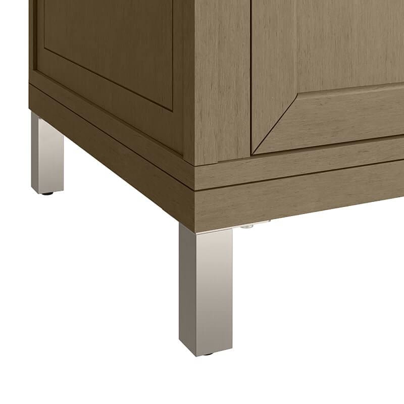 James Martin Chicago 30 Inch Single Vanity in Walnut Whisper Up Close With Legs