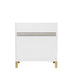James Martin Chicago 30" Single Vanity in Glossy White Back View