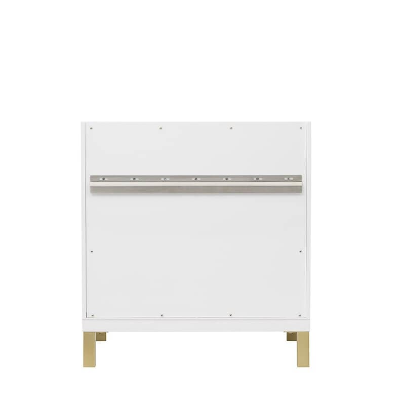 James Martin Chicago 30" Single Vanity in Glossy White Back View