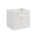 james martin chicago 30" single vanity in glossy white corner view without leg