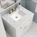 James Martin Chicago 30" Single Vanity in Glossy White With Ethereal Noctis Silestone Top