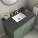 James Martin Chicago 36 Inch Single Vanity Smokey Celadon With Charcoal Soapstone Silestone Top