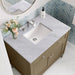 James Martin Chicago 36 Inch Single Vanity Walnut Whisper With Carrara Marble Top