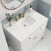 James Martin Chicago 36" Single Vanity Glossy White With Lime Delight Silestone Top