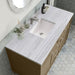 James Martin Chicago 48 Inch Single Vanity Walnut Whisper With Arctic Fall Solid Surface Top