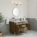 James Martin Chicago 48" Single Vanity Walnut Whisper Open Drawers