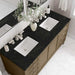 James Martin Chicago 60" Double Vanity in Walnut Whisper With Phantome Eclos Top