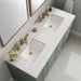James Martin Chicago 60" Double Vanity Smokey Celadon With Arctic Fall Solid Surface Top