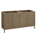James Martin Chicago 60" Double Vanity Walnut Whisper Cabinet Only