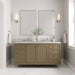 James Martin Chicago 60" Double Vanity Whitewashed Walnut Front View 