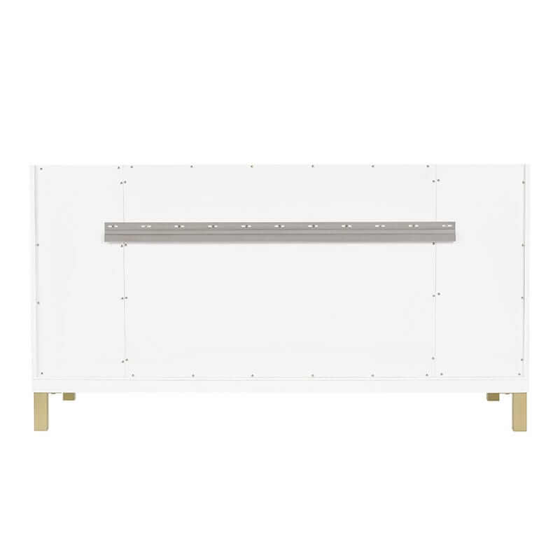 James Martin Chicago 60 Inch Double Vanity Glossy White Back View