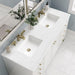 James Martin Chicago 60 Inch Double Vanity Glossy White White Zeus Silestone Top