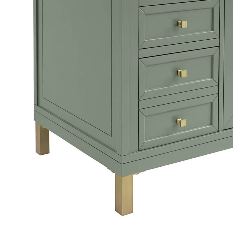 James Martin Chicago 60 Inch Double Vanity Smokey Celadon Base