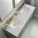James Martin Chicago 60 Inch Double Vanity Smokey Celadon With Carrara Marble Top