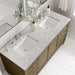 James Martin Chicago 60 Inch Double Vanity Whitewashed Walnut Eternal Jasmine Pearl Silestone Top