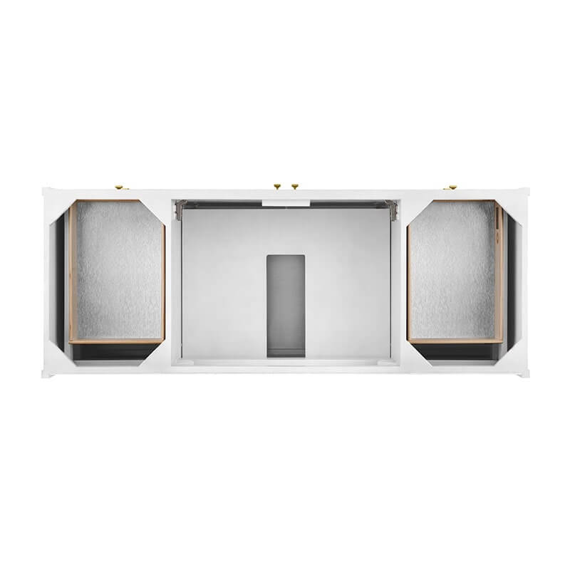 James Martin Chicago 60 Inch Single Vanity Glossy White Top View