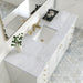 James Martin Chicago 60 Inch Single Vanity Glossy White With Carrara Marble Top