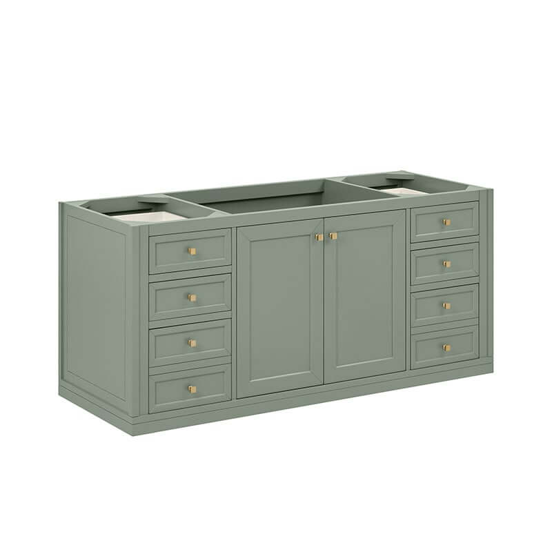 James Martin Chicago 60 Inch Single Vanity Smokey Celadon Base