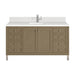 James Martin Chicago 60 Inch Single Vanity Walnut Whisper With Single Hole Faucet White Zeus Silestone Top Backsplash