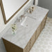 James Martin Chicago 60 Inch Single Vanity Walnut Whisper With Victorian Silver Silestone Top