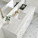 James Martin Chicago 60" Single Vanity Glossy White With Arctic Fall Solid Surface Top