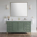 James Martin Chicago 60" Single Vanity Smokey Celadon Front View