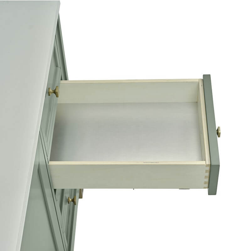 James Martin Chicago 60" Single Vanity Smokey Celadon Open Drawer