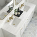 James Martin Chicago 72" Double Vanity Glossy White With Arctic Fall Solid Surface Top