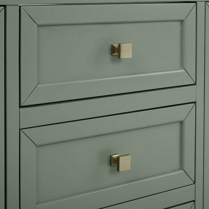 James Martin Chicago 72" Double Vanity Smokey Celadon Closed Drawer