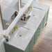 James Martin Chicago 72" Double Vanity Smokey Celadon With Carrara Marble Top