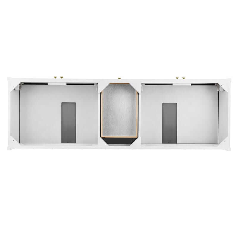 James Martin Chicago 72 Inch Double Vanity Glossy White Top View