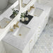 James Martin Chicago 72 Inch Double Vanity Glossy White With Carrara Marble Top