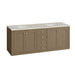 James Martin Chicago 72 Inch Double Vanity in Walnut Whisper With Siberian Silestone Top