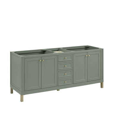 James Martin Chicago 72 Inch Double Vanity Smokey Celadon Cabinet Only
