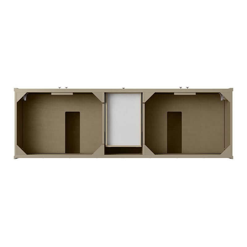 James Martin Chicago 72 Inch Double Vanity Walnut Whisper Top View