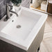 James Martin Columbia 24 Inch Single Vanity Ash Gray With White Zeus Silestone Top
