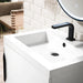 James Martin Columbia 24 Inch Single Vanity Matte Black Glossy White With White Zeus Silestone Top