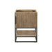 James Martin Columbia 24" Single Matte Black Vanity Latte Oak Cabinet Only