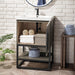 James Martin Columbia 24" Single Vanity Matte Black Ash Gray Open Cabinet