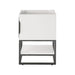 James Martin Columbia 24" Single Vanity Matte Black Glossy White Cabinet Only